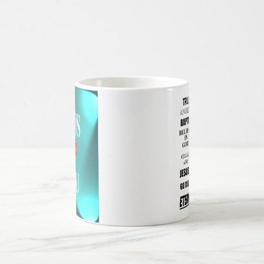 Jesus Liebe dir ewige Erlösung Kaffeetasse (Mittel)