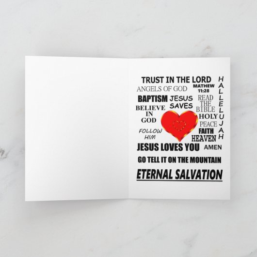 Jesus Liebe dir ewige Erlösung Karte (Innenseite)