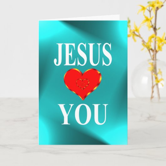 Jesus Liebe dir ewige Erlösung Karte (Gelbe Blume)