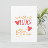 Jesus Liebe Du Gott Religion katholische Geschenke Einladung (Stehend Vorderseite)