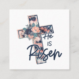 Jesus-Liebe| Er ist von Blume über Flora und Fauna Quadratische Visitenkarte