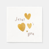 Jesus Liebe euch. Paper Napkins modern Serviette (Vorderseite)