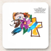 Jesus-Liebe Getränkeuntersetzer (Vorderseite)