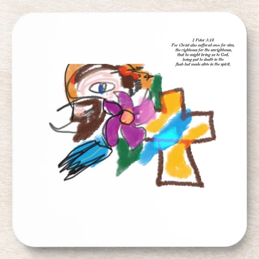 Jesus-Liebe Getränkeuntersetzer (Vorderseite)