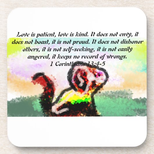 Jesus Liebe Getränkeuntersetzer (Vorderseite)