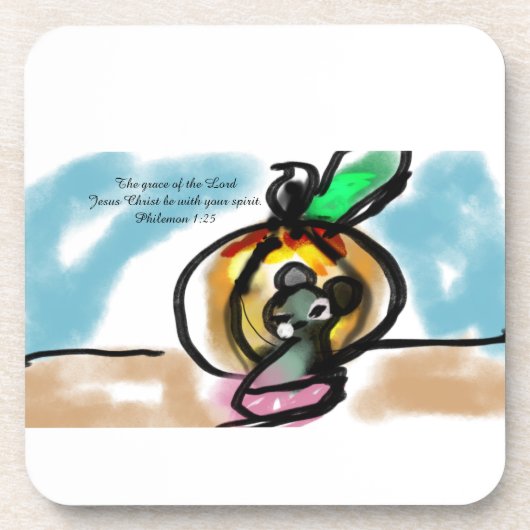 Jesus-Liebe Getränkeuntersetzer (Vorderseite)