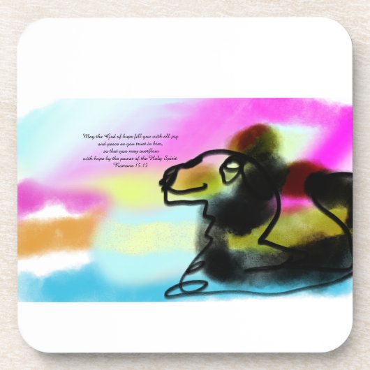 Jesus Liebe Getränkeuntersetzer (Vorderseite)