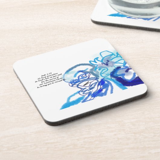 Jesus-Liebe Getränkeuntersetzer (Linke Seite)