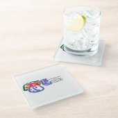 Jesus-Liebe Glasuntersetzer (Schrägansicht)