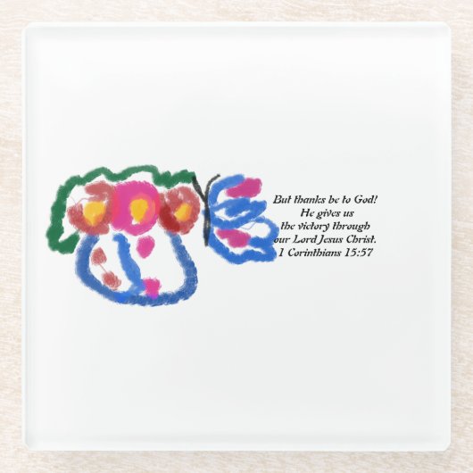 Jesus-Liebe Glasuntersetzer (Vorderseite)