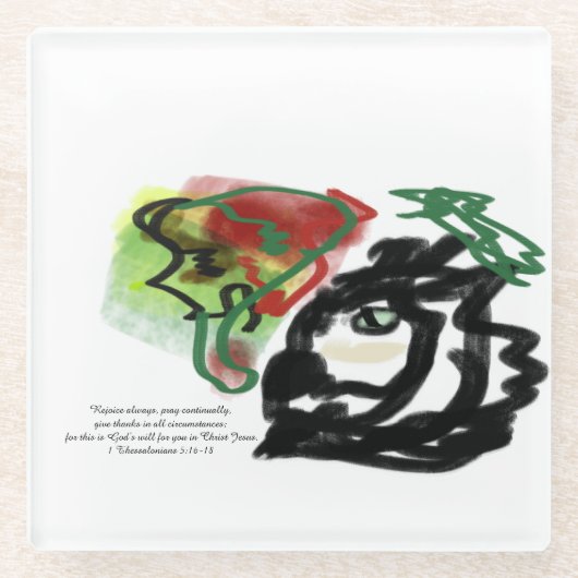 Jesus-Liebe Glasuntersetzer (Vorderseite)