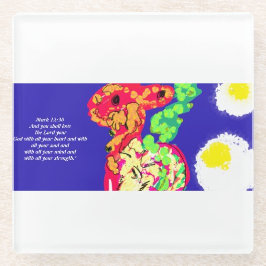 Jesus-Liebe Glasuntersetzer (Vorderseite)