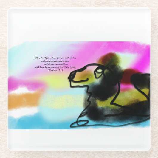 Jesus Liebe Glasuntersetzer (Vorderseite)