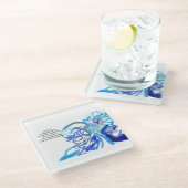 Jesus-Liebe Glasuntersetzer (Schrägansicht)