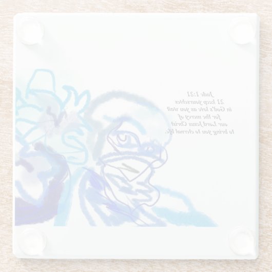 Jesus-Liebe Glasuntersetzer (Rückseite)