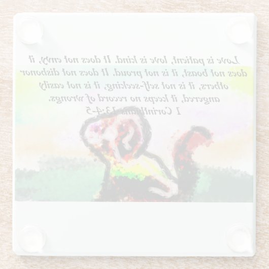 Jesus Liebe Glasuntersetzer (Rückseite)