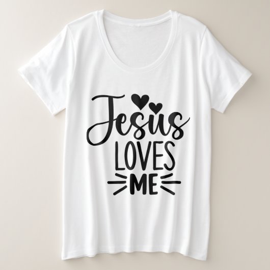 Jesus Liebe Große Größe T-Shirt (Design vorne)