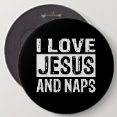 Jesus Liebe | I Liebe Jesus und Nickerchen Christl Button (Vorne & Hinten)