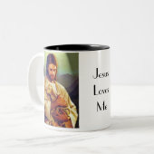 Jesus Liebe Ich 4 Zweifarbige Tasse (Vorderseite Links)