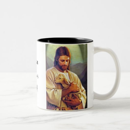 Jesus Liebe Ich 4 Zweifarbige Tasse (Rechts)