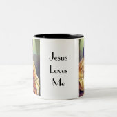 Jesus Liebe Ich 4 Zweifarbige Tasse (Mittel)