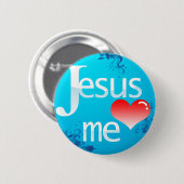 Jesus-Liebe ich Button (Vorne & Hinten)