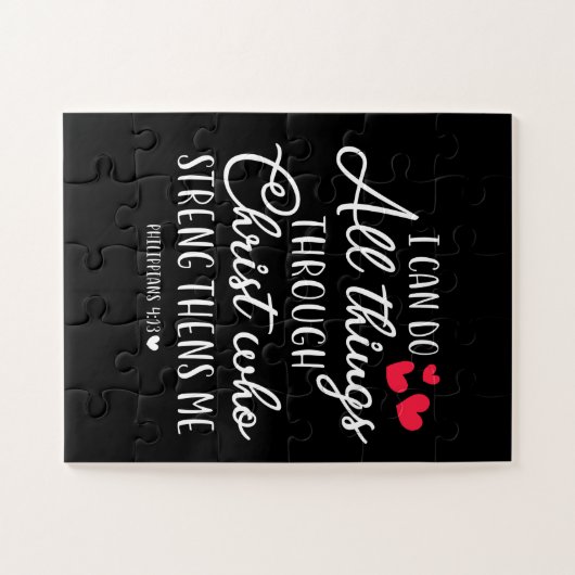 Jesus Liebe | Ich kann alles durch Christus tun Puzzle (Horizontal)
