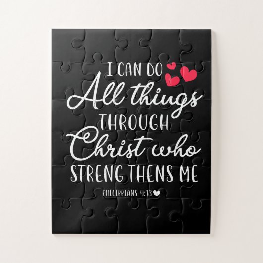 Jesus Liebe | Ich kann alles durch Christus tun Puzzle (Vertikal)