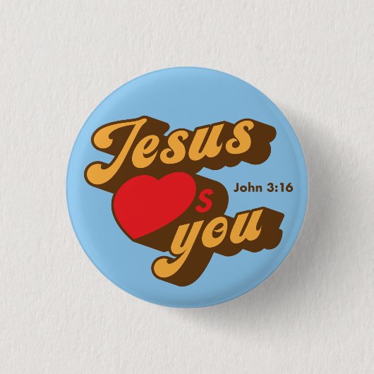 Jesus Liebe Ihr Knopf Button (Vorderseite)
