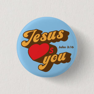 Jesus Liebe Ihr Knopf Button