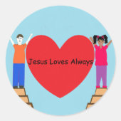 Jesus-Liebe-immer Aufkleber (Vorderseite)