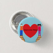 Jesus-Liebe-immer Knopf Button (Vorne & Hinten)
