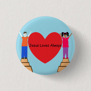Jesus-Liebe-immer Knopf Button