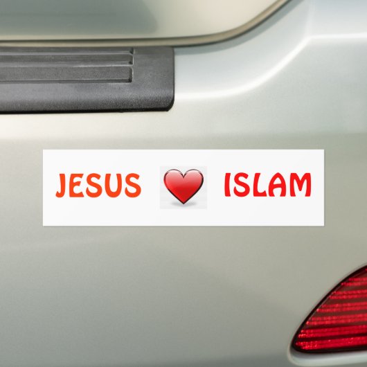 JESUS-LIEBE-ISLAM AUTOAUFKLEBER (Auf Auto)