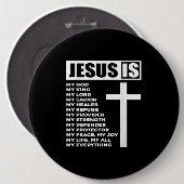 Jesus Liebe | Jesus ist mein Gott, mein König, mei Button (Vorne & Hinten)