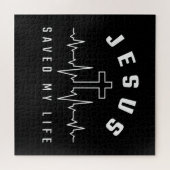 Jesus Liebe | Jesus Rettete mein Leben Kreuz Chris Puzzle (Horizontal)