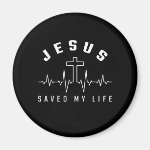 Jesus-Liebe Jesus Rettete mein Lebenskreuz Christ Magnet