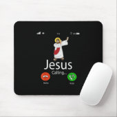 Jesus Liebe | Jesus ruft an.. Jesus ruft Christlic Mousepad (Mit Mouse)