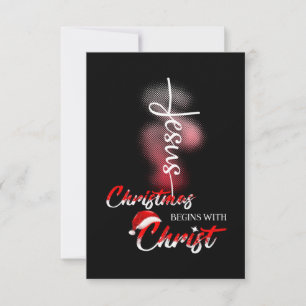 Jesus Liebe   Jesus Weihnachten beginnt mit Christ RSVP Karte