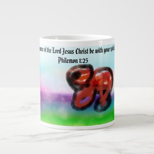 jesus liebe Jumbo-Tasse (Vorderseite)