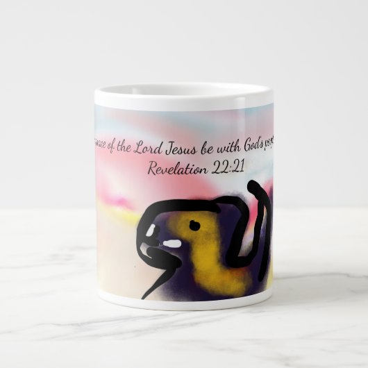jesus liebe Jumbo-Tasse (Vorderseite)