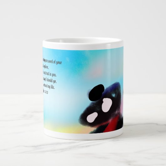 Jesus Liebe Jumbo-Tasse (Vorderseite)