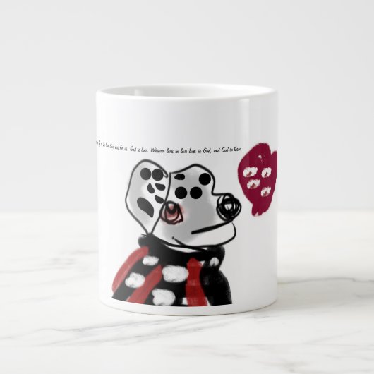 Jesus Liebe Jumbo-Tasse (Vorderseite)
