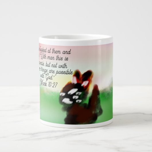 jesus liebe  Jumbo-Tasse (Vorderseite)