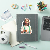 Jesus Liebe Kaffee lang Aufkleber (iPad Hülle)