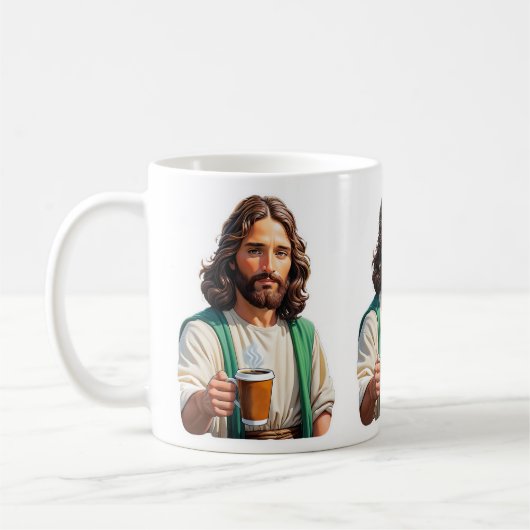Jesus Liebe Kaffee lang Kaffeetasse (Links)