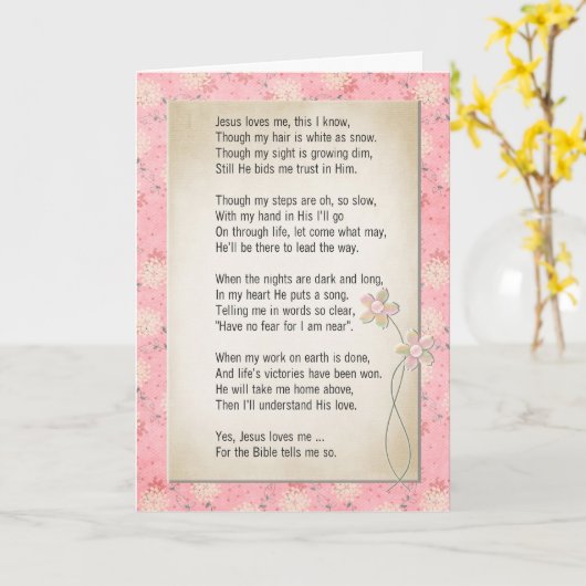 Jesus Liebe Karte (Gelbe Blume)