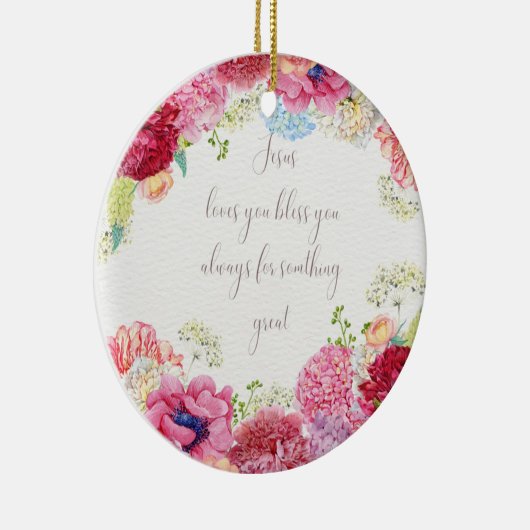 Jesus Liebe Keramik Ornament (Rechts)