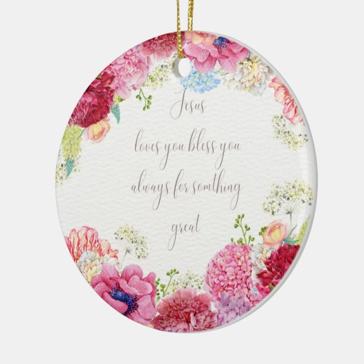 Jesus Liebe Keramik Ornament (Links)