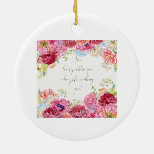 Jesus Liebe Keramik Ornament (Hinten)